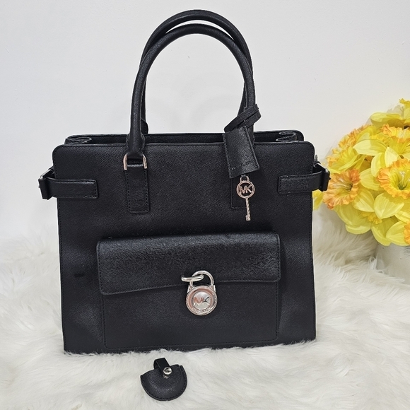 Michael Kors Emma Large Saffiano Black - Picture 1 of 12